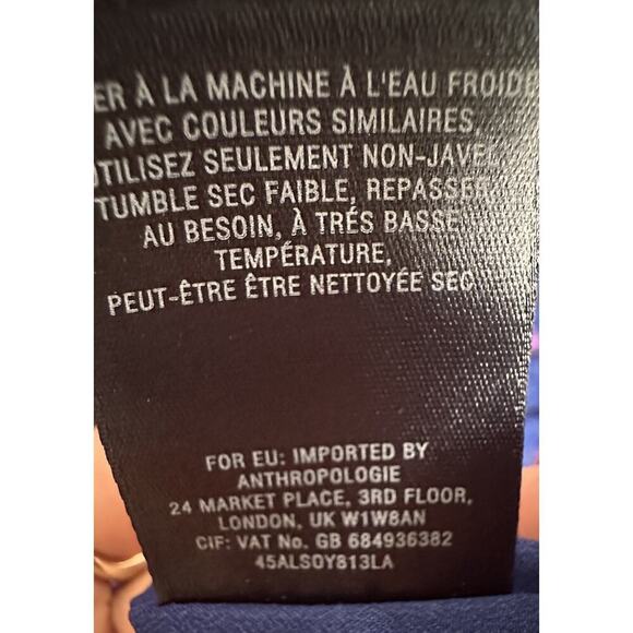 Anthropologie Moulinette Soeurs Rosado Blue Floral Sheath Dress Sz 4 Pockets EC - Picture 15 of 16